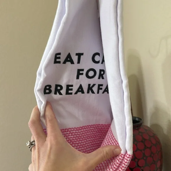 Kate Spade NWT 'Eat Cake for Breakfast' Towels - Set of 2 - Picture 5 of 6